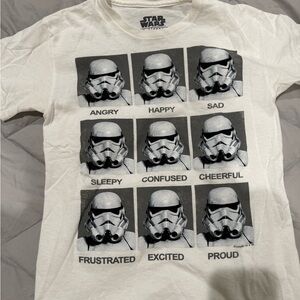 MAD Engine Star Wars White Graphic Shirt